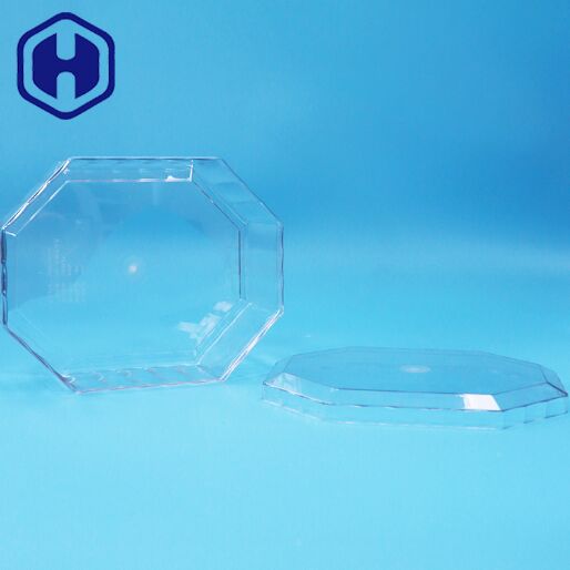 식품용품 텅 빈 건조 과일 과자 초콜릿 쿠키 PET 플라스틱 팔각형 포장 상자