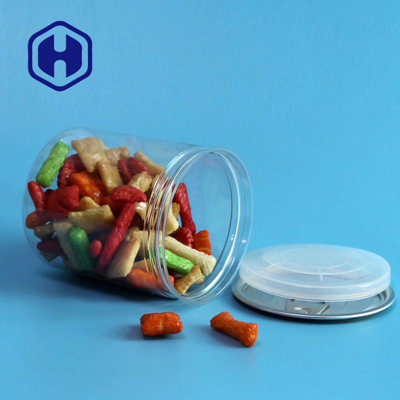 쉬운 개방 단부 덮개와 300# 330 밀리람베르트 투명 플라스틱 병 스윗 초콜릿 땅콩 콩 저장