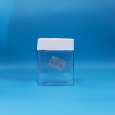 투명성 PET 사탕 간식 플라스틱 식품 등급 정사각형 병 나사 상단 뚜??