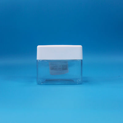 빈 간식 아기 음식 과자 투명 사각형 작은 PET 플라스틱 항아리 나사 뚜??