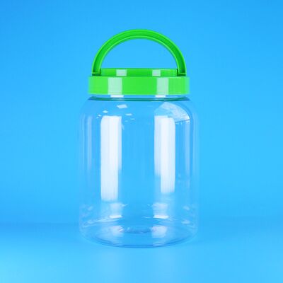 투명한 식품 로딩 면화 감자 버터 쿠키 PET 둥근 플라스틱 병 나사 모자