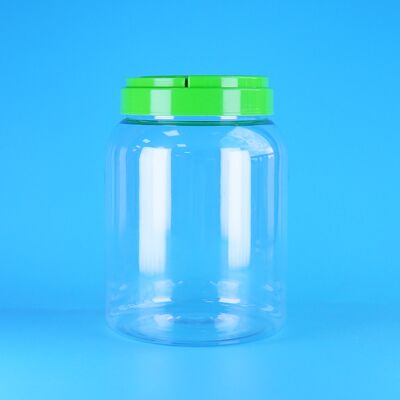 나사 평평한 캡 식품 로딩 투명 커피 사탕 건조 식품 PET 원형 플라스틱 병