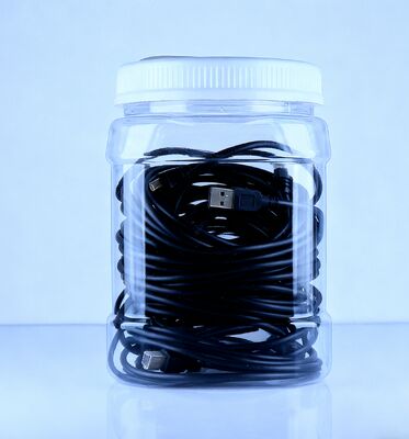 잘 밀봉된 플라스틱 PET 사각형 투명 용기 중국 고구마 케이크 충전 비스킷 스크류 뚜껑