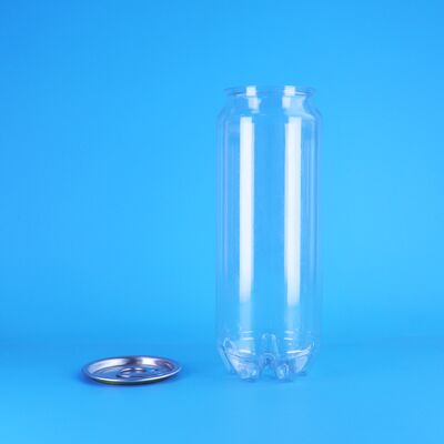 식품 등급 사용자 지정 플라스틱 항아리 PET 플라스틱 소다 마이크 녹색 차 캔 쉽게 엽