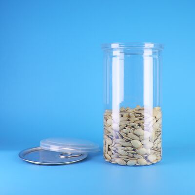 넓은 입구 쉬운 개봉 뚜껑 식품 등급 쿠키 사탕 건과일 PET 투명 700ml 병