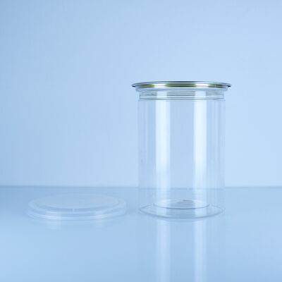 Transparent Food Storage PET Cans For Cake Dried Food Fruits Tarts Food Safe Easy Open Lid