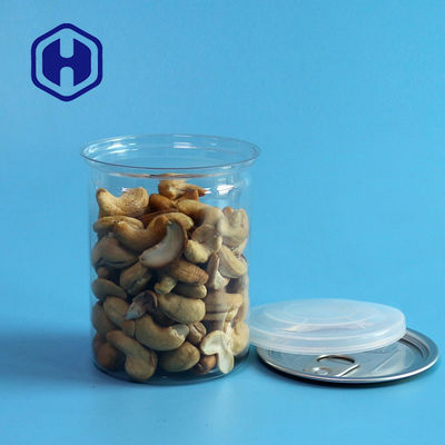 잡아당기기 반지 300ml 캐슈 알몬드 땅콩 혼합 견과 패킹을 가진 투명한 애완 동물 플라스틱 깡통